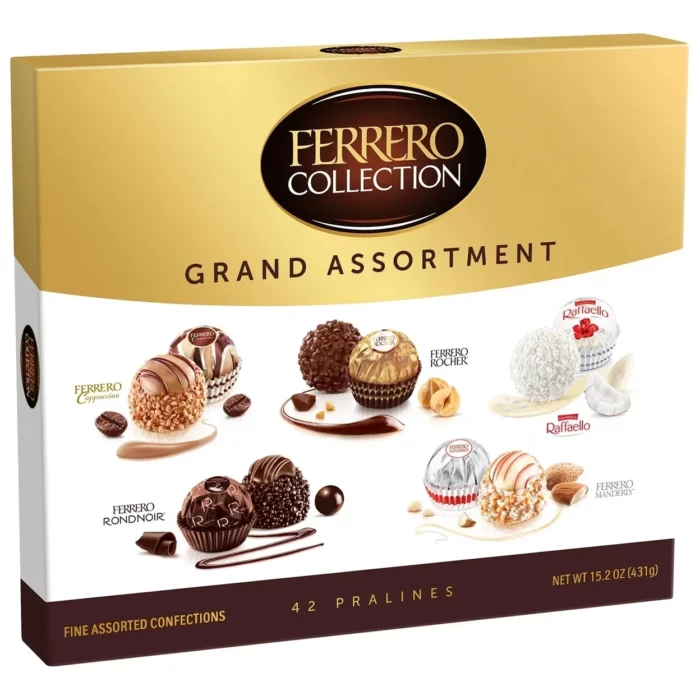 【Flash Sale】Grand Assortment 42 Piece Gift Box | Rocher, Raffaello, Rondnoir, Manderly, Cappuccino