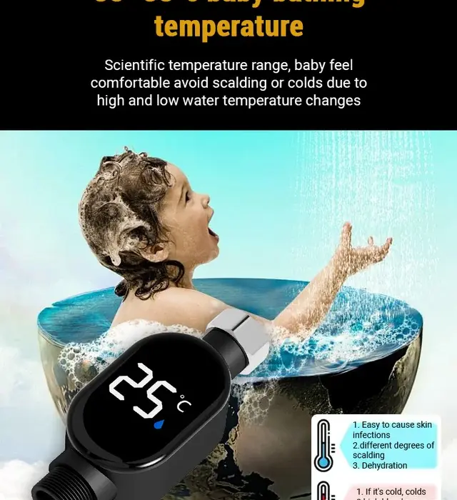 【0 electricity bill】Shower head LED temperature display Only the last 100 pcs left⚡