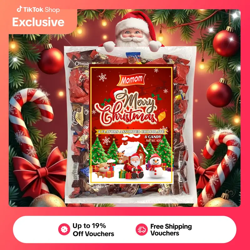 π Gearhubui Christmas Chocolate & Candy Bundle β Buy 1 Get 1 Free | 2 Packs Total | 5 Flavors | Big 400g Pack | Perfect Holiday Gift for Family | Halal π΅π