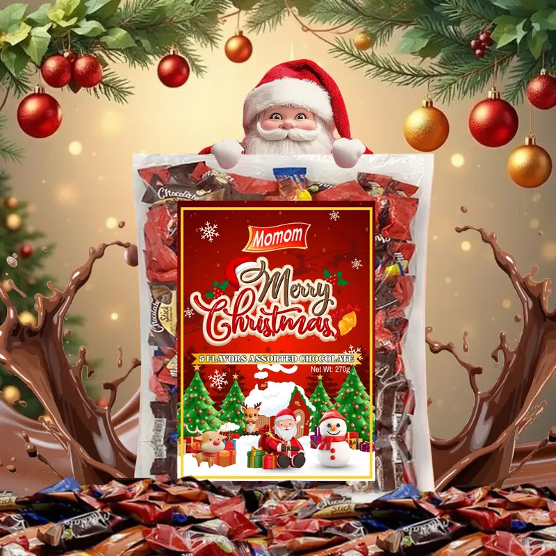 π Gearhubui Christmas Chocolate & Candy Bundle β Buy 1 Get 1 Free | 2 Packs Total | 5 Flavors | Big 400g Pack | Perfect Holiday Gift for Family | Halal π΅π