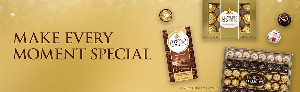 Ferrero Rocher 24-Piece Chocolate Gift Box | Premium Milk Chocolate Hazelnut Delight | Perfect Gift for Special Moments