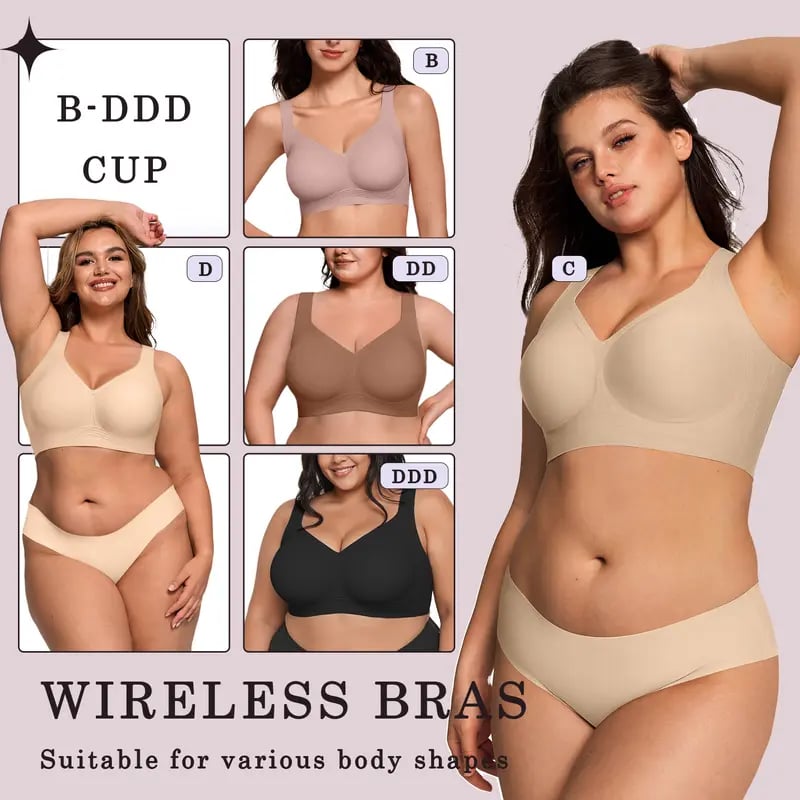 👙Women's Seamless Full Coverage Wireless Bra - Ultra-Soft Support & Invisible Comfort for Everyday Wear 🌸💫