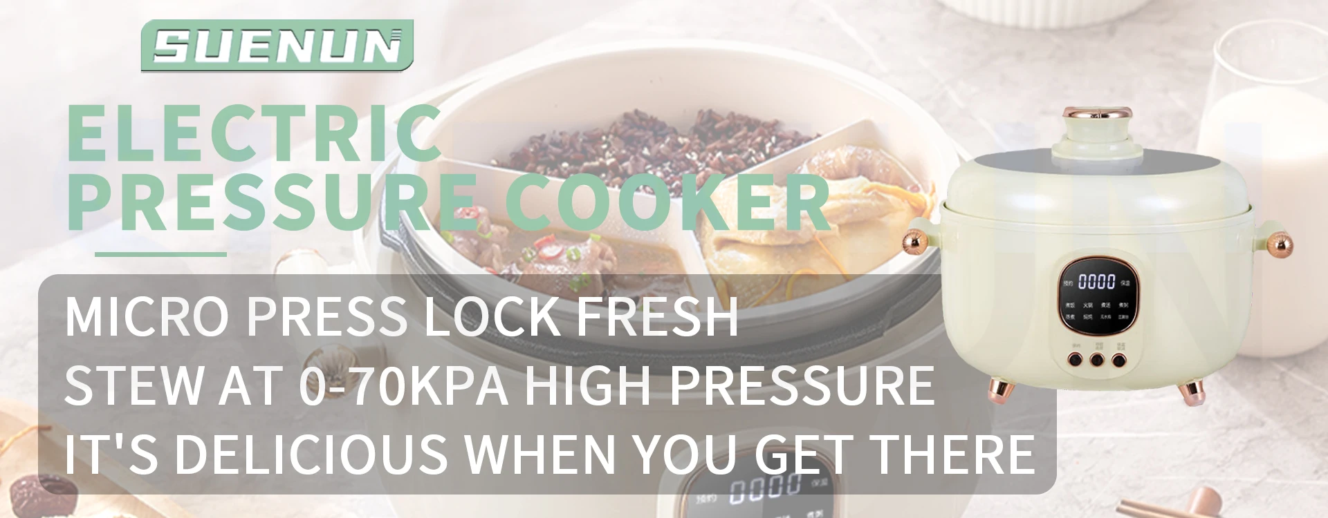 Three-grid electric pressure cooker