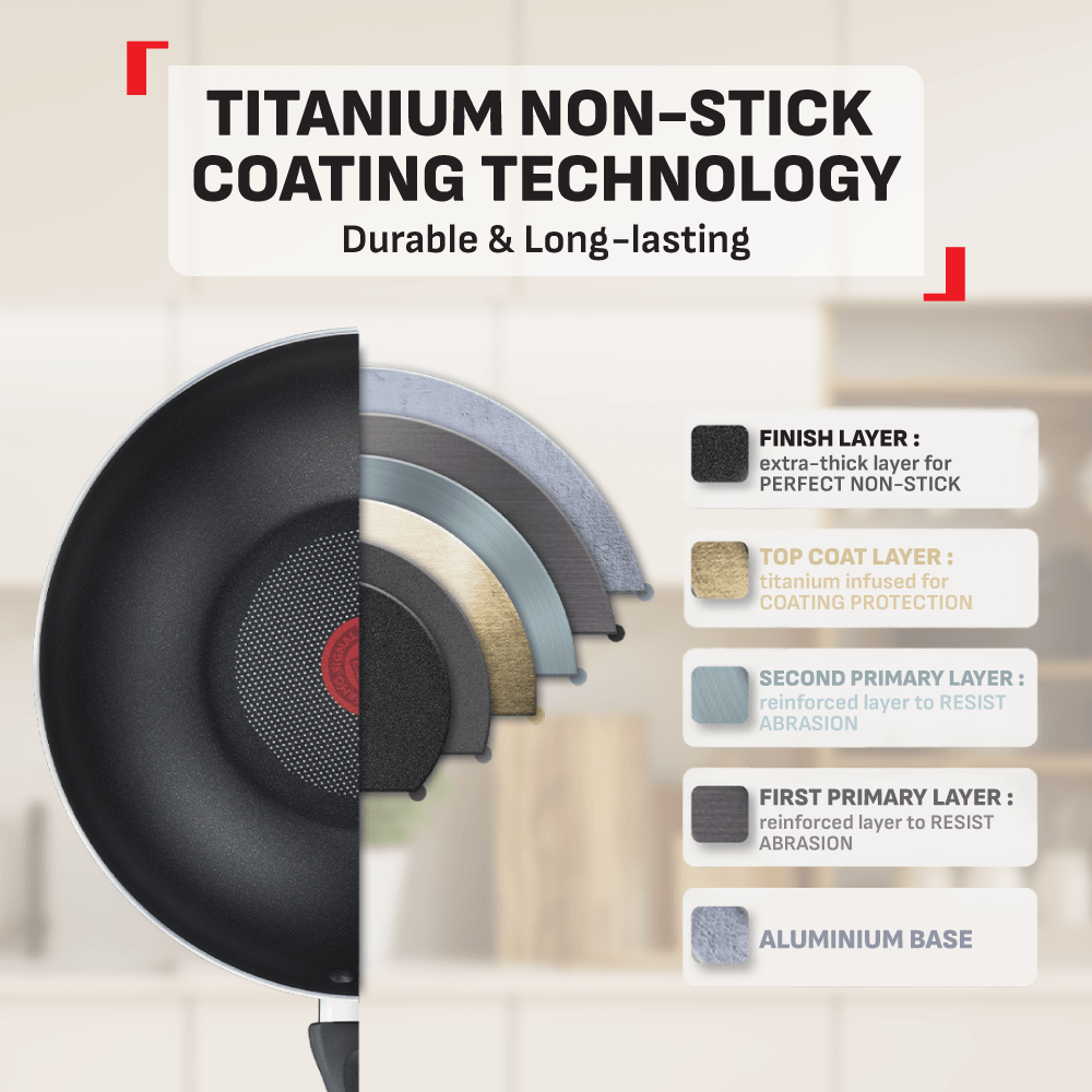 [gearhubui Exclusive] Tefal Supercook 9pcs set (Frypan 24cm, Wokpan 28cm, Stewpot 22cm & 24cm, 3 Spatulas)