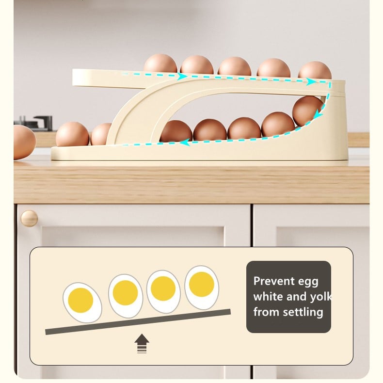 2025 New Automatic Roll-Down Double-layer Egg Dispenser