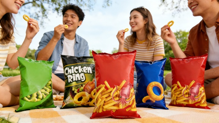 🧀🍤 Oriental Snacks Super Ring Series（60g）  Cheese Ring / Rota Prawn / Rostik Cuttlefish / Green Pea / Chicken Ring