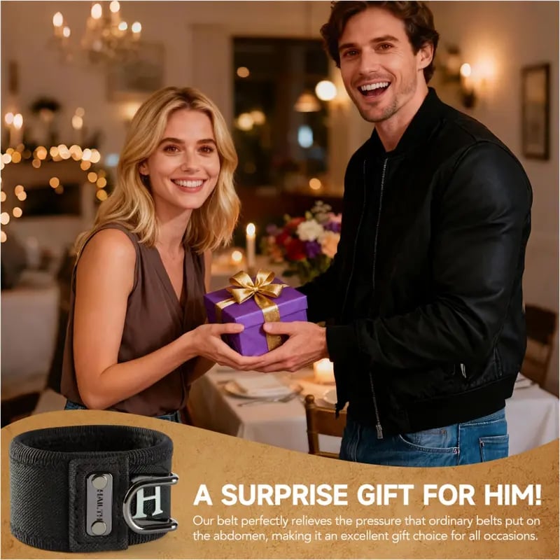 ⏰Christmas Limited-Time Offer🎄Tactical Metal Hook Elastic Belt (Unisex) - No Buckle Invisible Design | Soft Adjustable Side