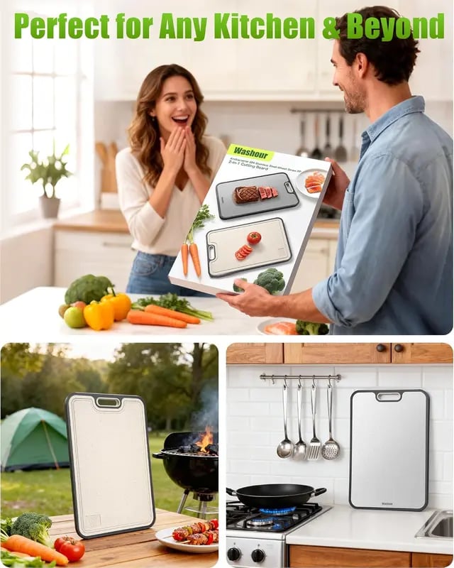 ⏰Christmas Limited-Time Offer🎄Titanium Cutting 2-in-1 Boards for Kitchen