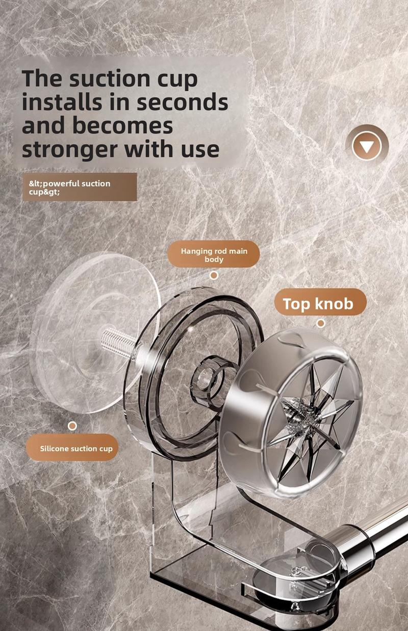 🔥Christmas  Discount 85% Off🎄Stainless Steel Suction Cup Towel Rack