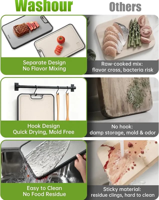 ⏰Christmas Limited-Time Offer🎄Titanium Cutting 2-in-1 Boards for Kitchen